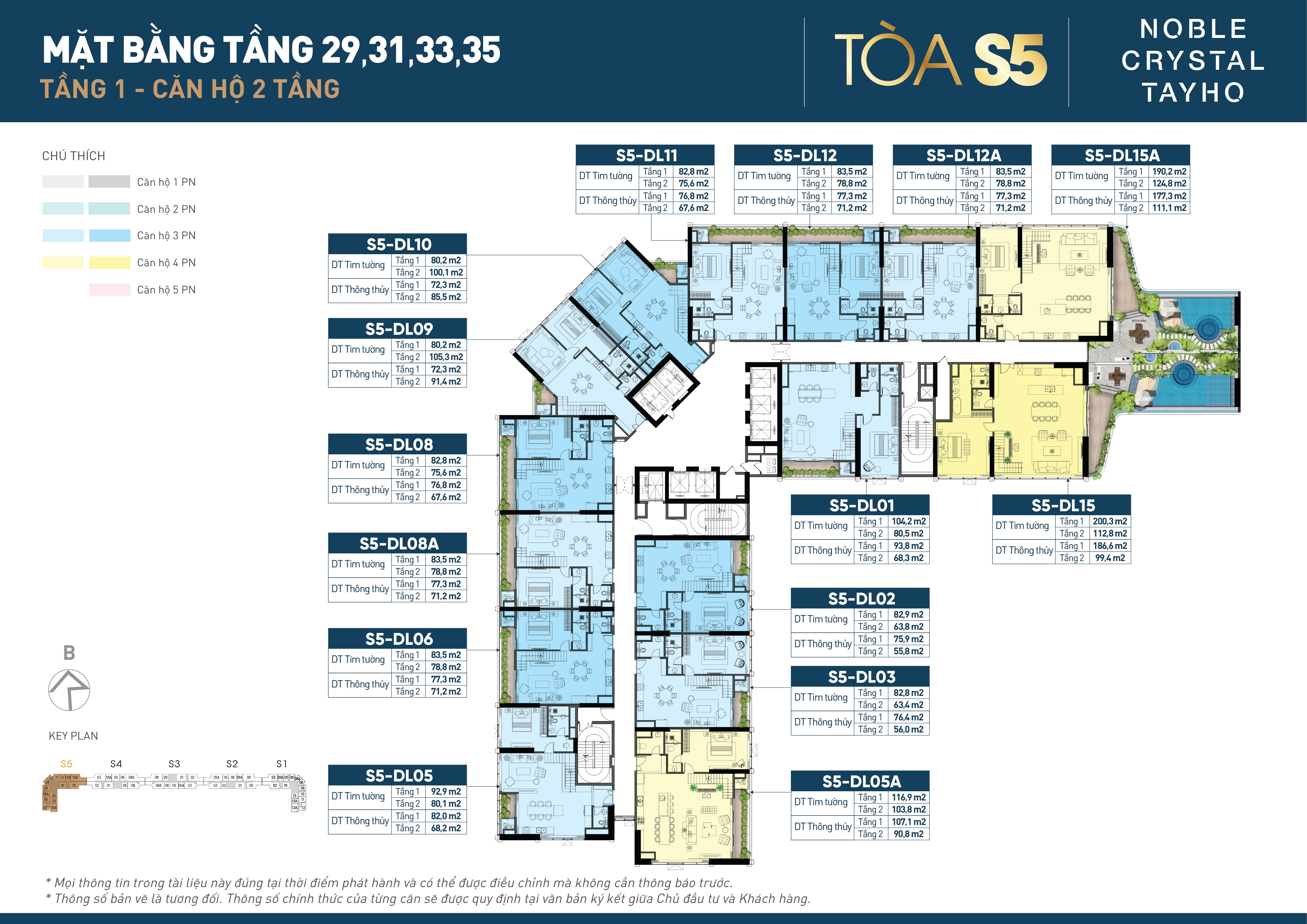 Mặt bằng tầng 1 — Duplex 29-35