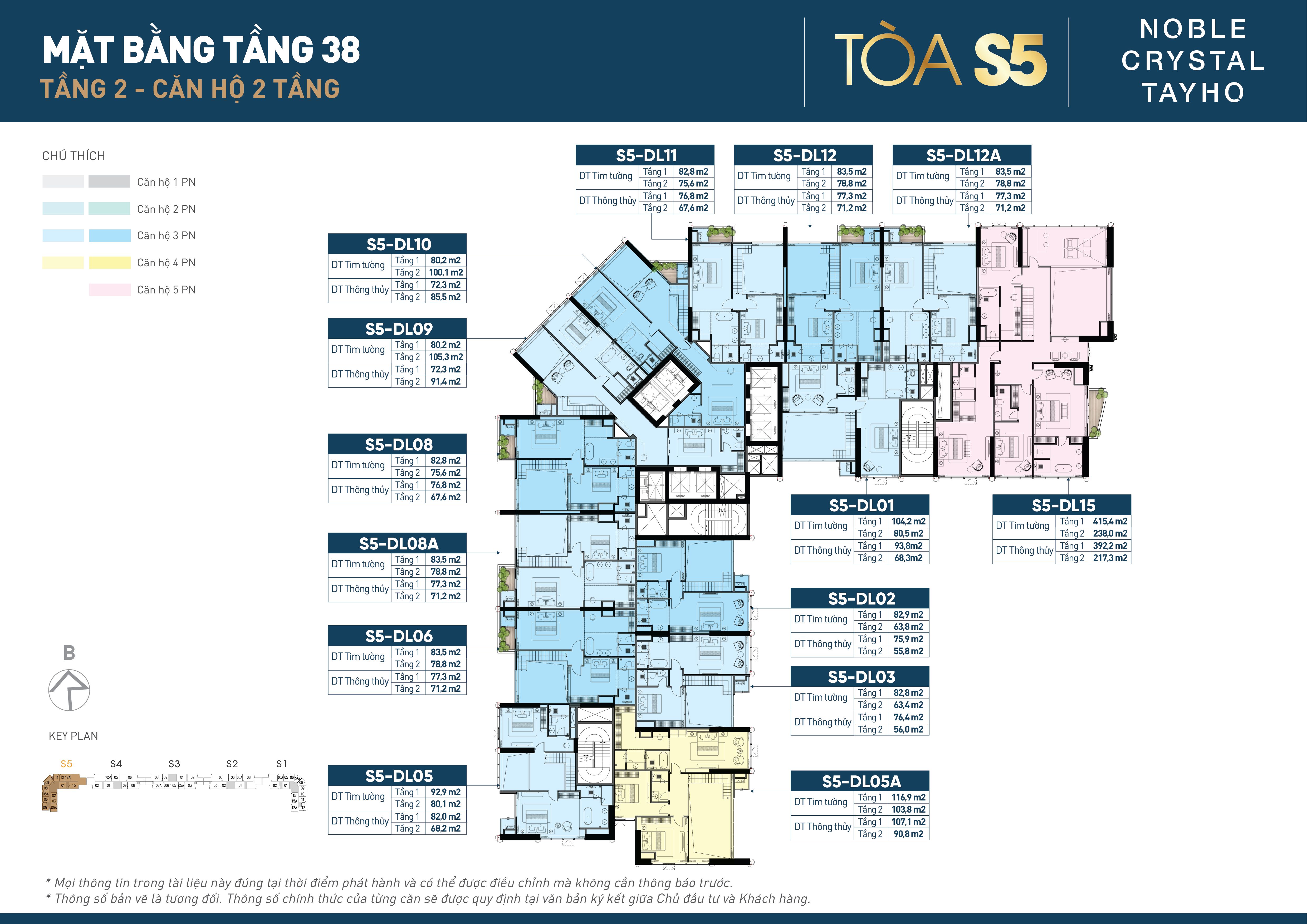 Mặt bằng tầng 2 — Duplex 38